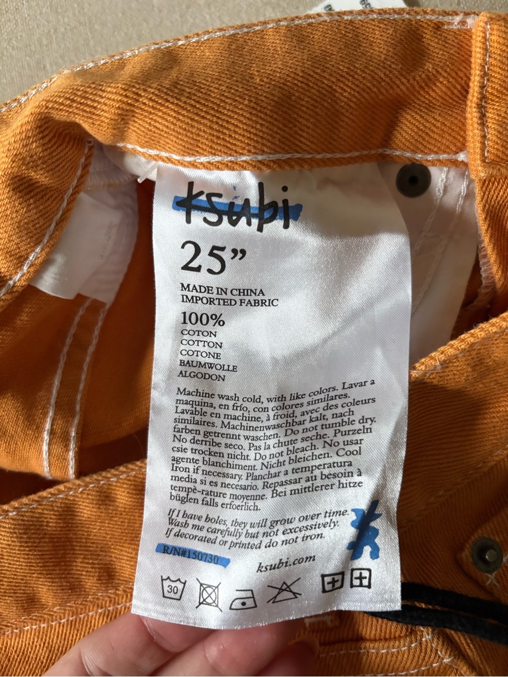 Ksubi Orange Mini Denim Skirt - Picture 4 of 4